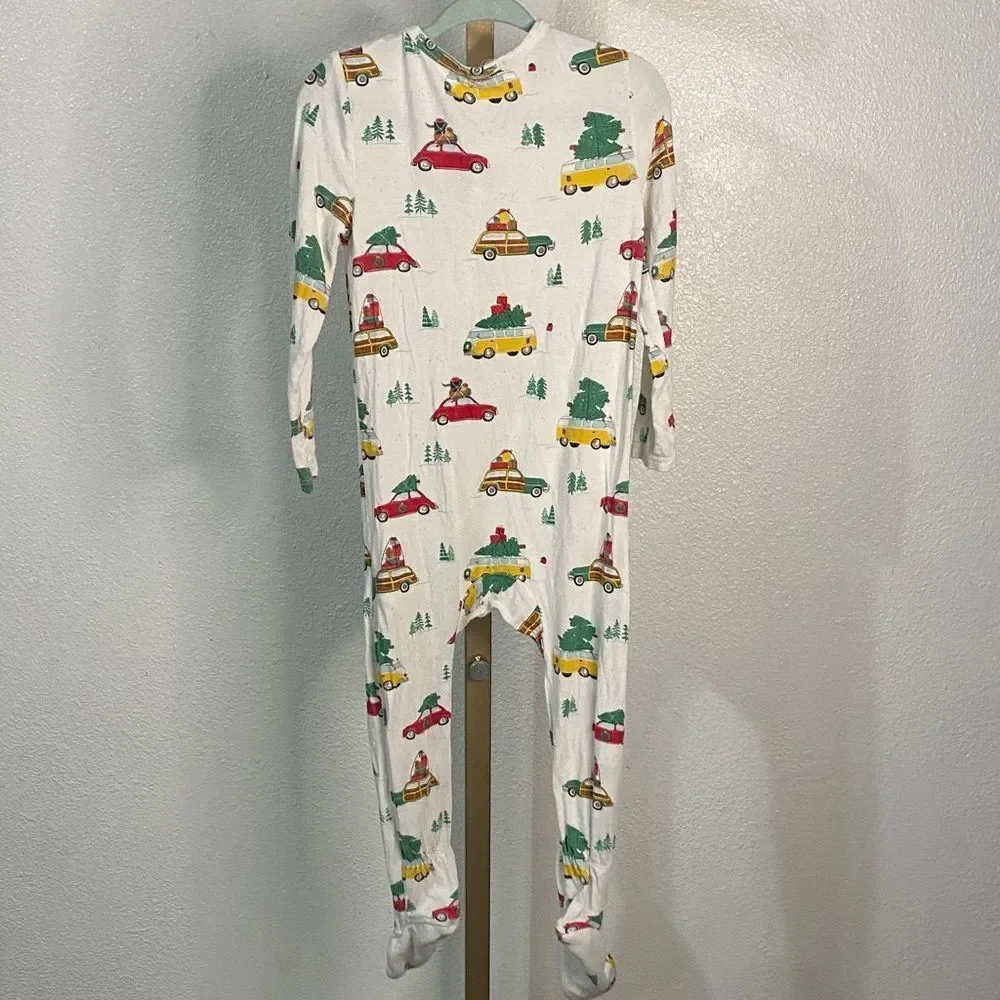 Angel Dear - Bamboo White Christmas Pajamas- 18-24m